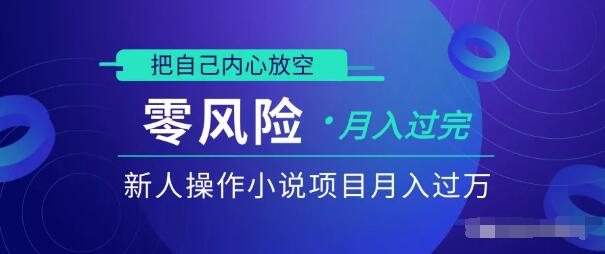 新人操作小说项目月入过万
