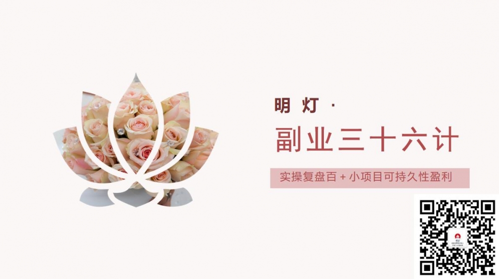 明灯副业三十六条小妙招之第23招实操复盘百＋小项目可持久性盈利