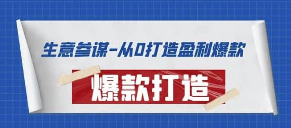 生意参谋-从0打造盈利爆款：手把手教您打造爆款多种玩法,生意参谋-从0打造盈利爆款：手把手教您打造爆款多种玩法,新媒体,抖音0基础短视频实战课，短视频运营赚钱新思路，零粉丝也能助你上热门,第1张