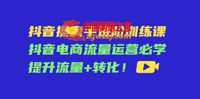抖音操盘手进阶训练课：抖音电商流量运营必学，提升流量+转化