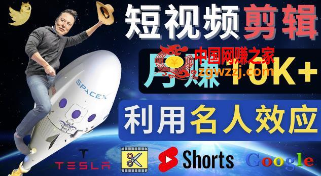 利用名人效应，制作******* Shorts短视频，月赚过万美元-3个简单方法