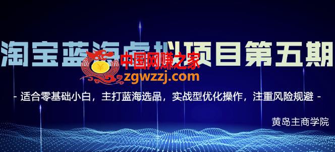 黄岛主淘宝虚拟无货源3.0+4.0+5.0，适合零基础小白，主打蓝海选品，实战型优化操作