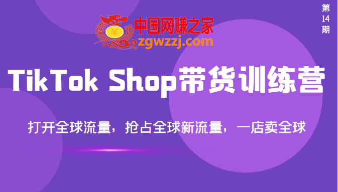 TikTok Shop带货训练营：打开全球流量，抢占全球新流量，一店卖全球（第14期）