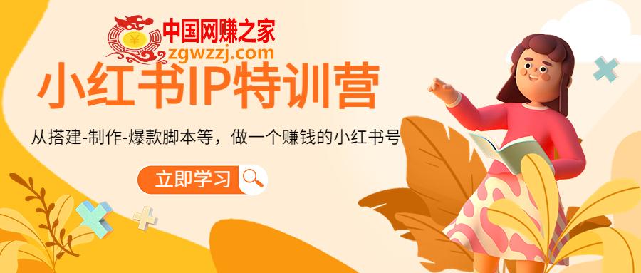 小红书IP特训营：从搭建-制作-爆款脚本等等，做一个赚钱的小红书号