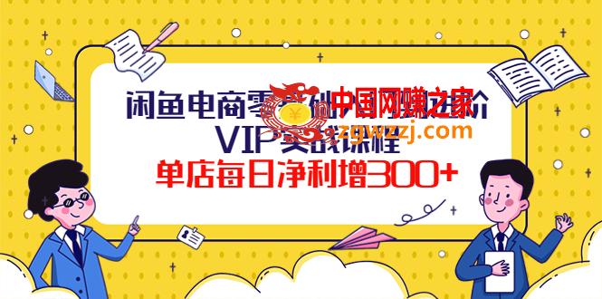 闲鱼电商零基础入门到进阶VIP实战课程，单店每日净利增300+（37节课）