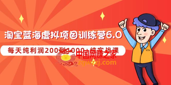 《淘宝蓝海虚拟项目陪跑训练营6.0》每天纯利润200到1000+纯实战课
