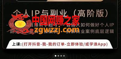 最新个人IP与副业（高阶教程），短视频和直播新手起号-普通人如何做好个人IP