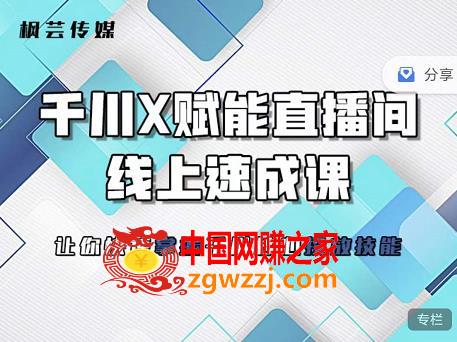 枫芸传媒-线上千川提升课，提升千川认知，提升千川投放效果