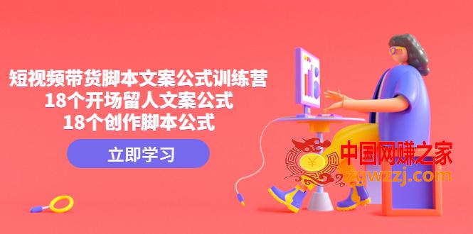 短视频带货脚本文案公式训练营：18个开场留人文案公式，18个创作脚本公式,短视频带货脚本文案公式训练营：18个开场留人文案公式，18个创作脚本公式,脚本,文案,公式,第1张