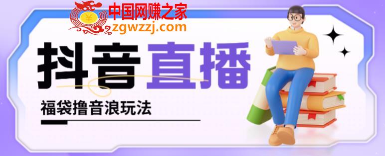 抖音暴力福袋撸音浪玩法，小白直接干，每天几百+【详细视频教程】
