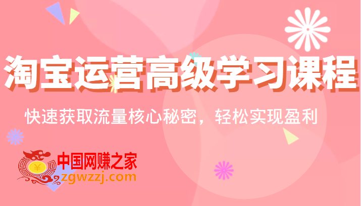 淘宝运营高级学习课程：快速获取流量核心秘密，轻松实现盈利！