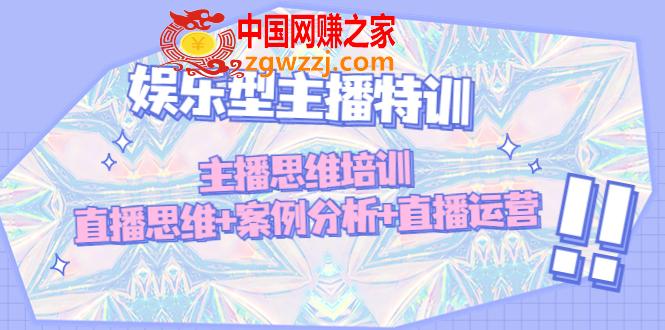 娱乐型主播特训：主播思维培训，直播思维 案例分析 直播运营