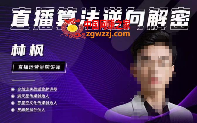 林枫直播算法逆向解密980线上课，选品+建模+老号重启+控流+罗盘分析+小店随心推