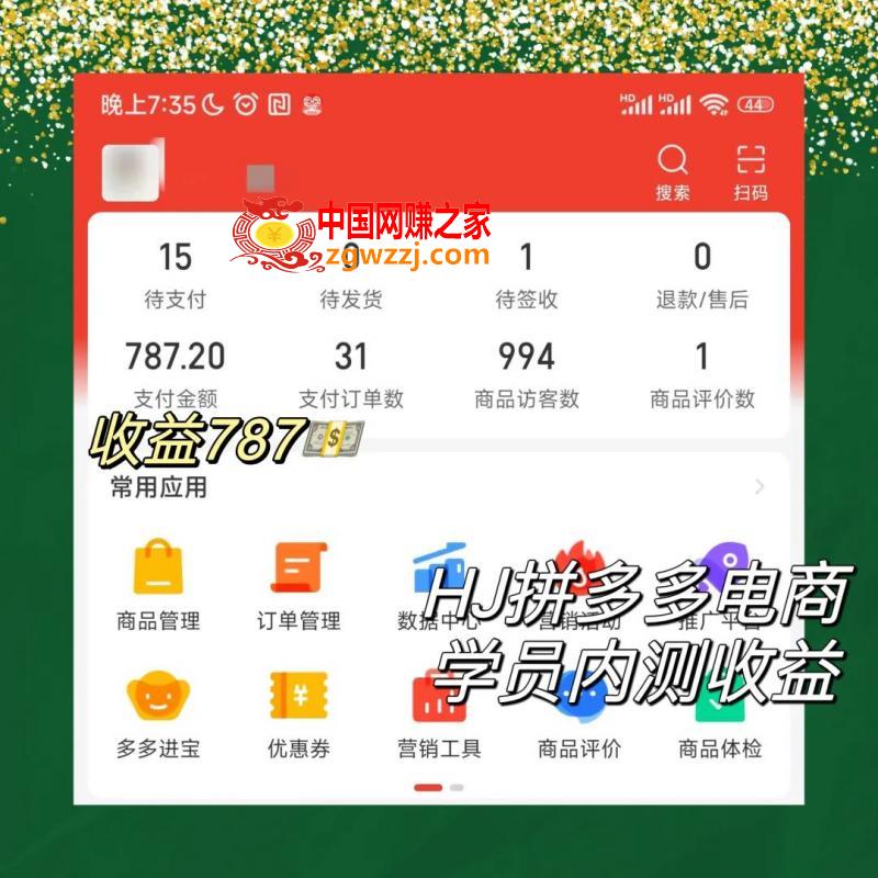 2023拼多多电商项目，稳定一天300～3000+，门槛低，出单快，一部手机即可完成
