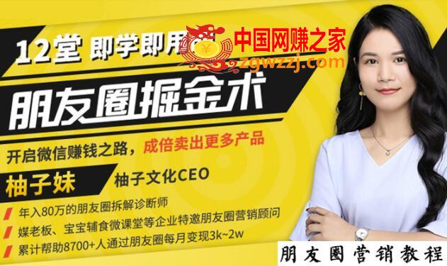 【营销必学】12堂学之即用的朋友圈掘金术：开启你的副业赚钱之路
