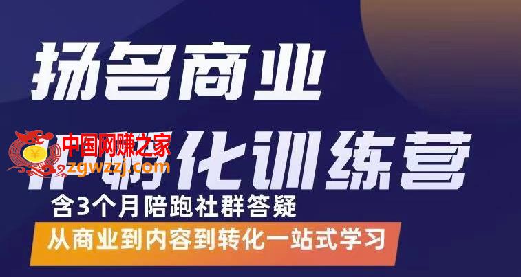 杨名商业IP孵化训练营，从商业到内容到转化一站式学 价值5980元
