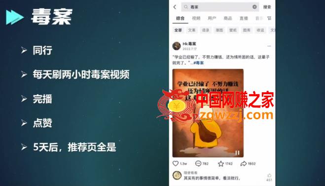 拆解抖音毒文案号，一天变现2000的项目，适合新手！