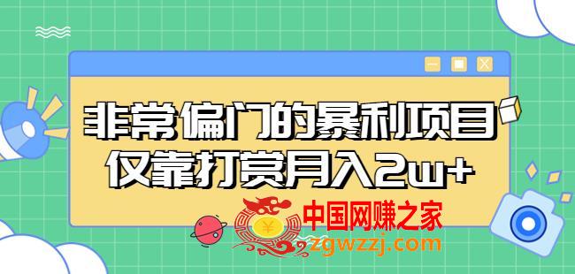 非常偏门的暴利项目，仅靠打赏月入2w+