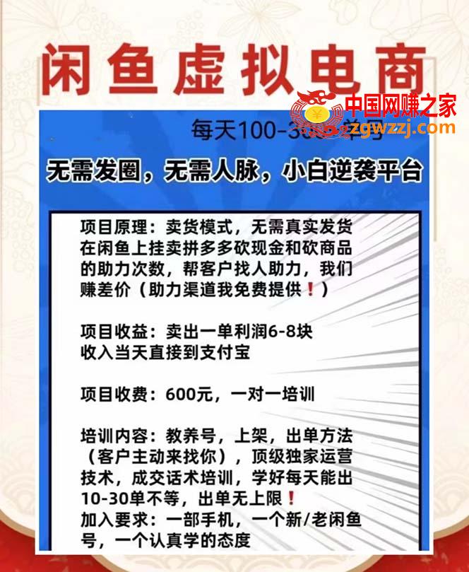 外边收费600多的闲鱼新玩法虚似电商之拼多多助力项目，单号100-300元,外边收费600多的闲鱼新玩法虚似电商之拼多多助力项目，单号100-300元,项目,闲鱼,手机,第3张