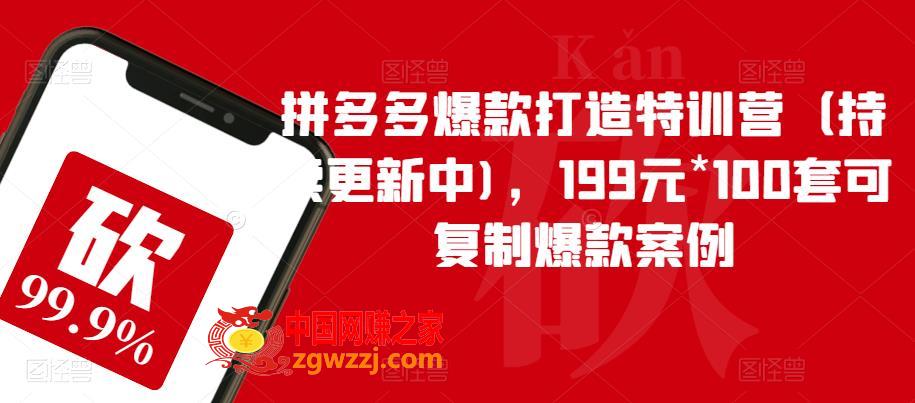 拼多多爆款打造特训营（持续更新中)，199元*100套可**爆款案例,拼多多爆款打造特训营（持续更新中)，199元*100套可**爆款案例,mp,第1张