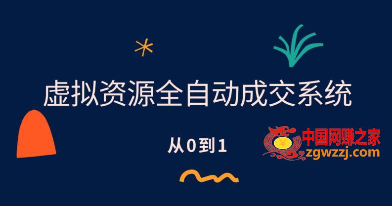 虚拟资源全自动成交系统，从0到1保姆级详细教程