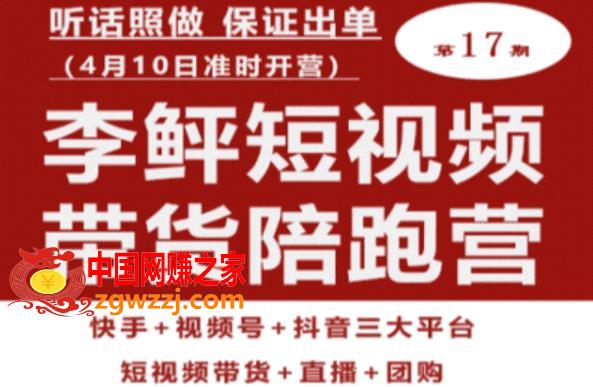 李鲆第17期短视频带货陪跑营，听话照做保证出单（短视频带货+直播+团购）,李鲆第17期短视频带货陪跑营，听话照做保证出单（短视频带货+直播+团购）,mp,视频,货,第1张