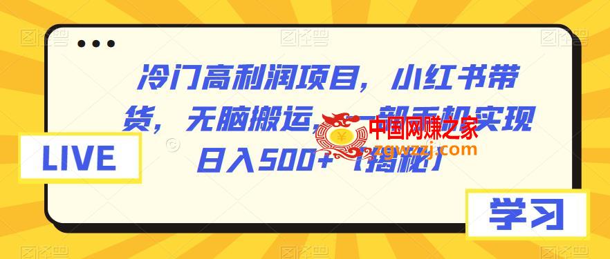 冷门高利润项目，小红书带货，无脑搬运，一部手机实现日入500+【揭秘】,冷门高利润项目，小红书带货，无脑搬运，一部手机实现日入500+【揭秘】,项目,手机,第1张