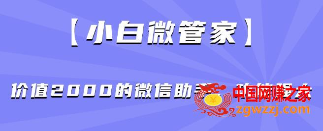 【小白微管家】价值2000的微信助手，功能强大,【小白微管家】价值2000的微信助手，功能强大,自动,添加,好友,第1张