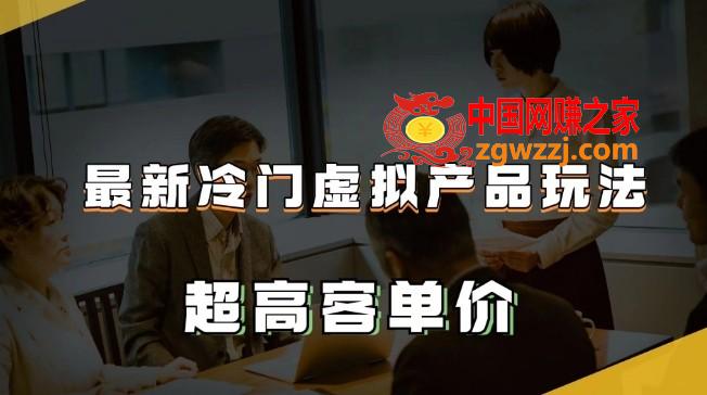 最新冷门虚拟产品玩法，超高客单价，月入2-3万＋【揭秘】