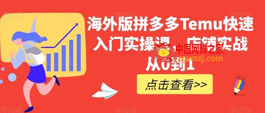 海外版拼多多Temu快速入门实操课，店铺实战从0到1,海外版拼多多Temu快速入门实操课，店铺实战从0到1,流程,入驻,发货,第1张