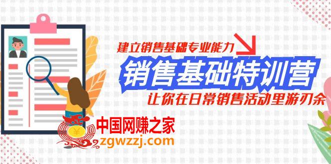 （7957期）市场销售基本夏令营，创建市场销售基本专业技能，使你在日常营销活动里游刃余