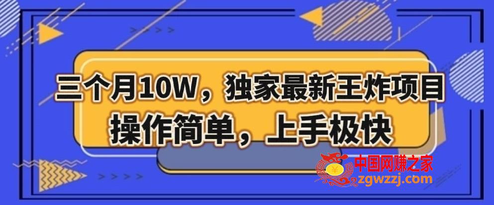 三个月10W，独家最新王炸项目！操作简单，上手极快【揭秘】,三个月10W，独家最新王炸项目！操作简单，上手极快【揭秘】,方式,第1张