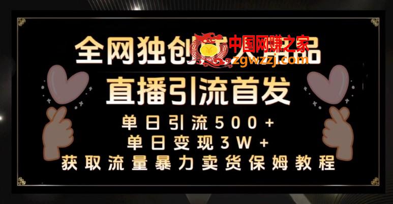 全网独创真人主播+无人直播单日引流500+，橙人用品暴力卖货单日变现3W+保姆似教学2.0【揭秘】