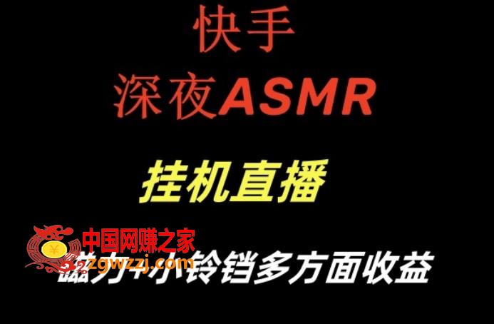 快手深夜ASMR挂机直播，磁力+小铃铛收益（附带工具和5G素材）【揭秘】,快手深夜ASMR挂机直播，磁力+小铃铛收益（附带工具和5G素材）【揭秘】,项目,直播,素材,第1张