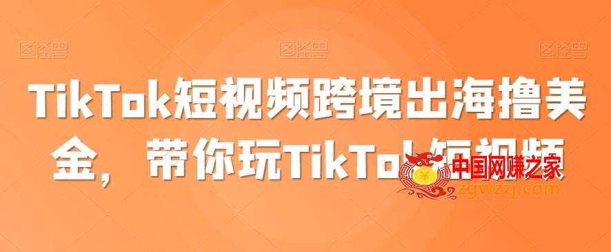 TikTok短视频跨境出海撸美金，带你玩TikTok短视频