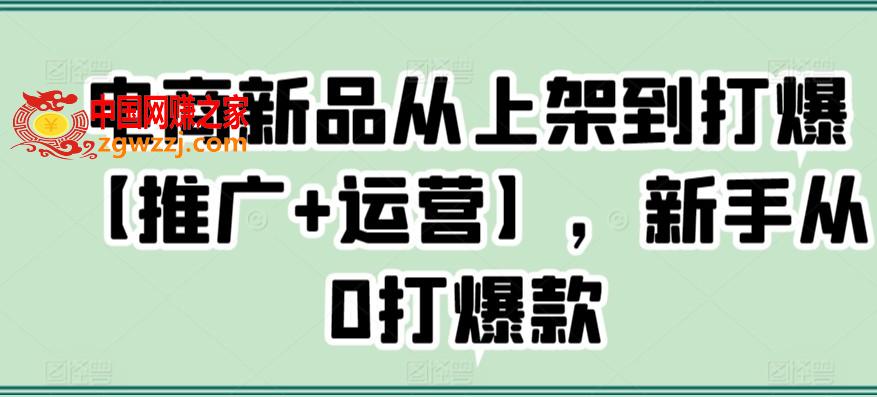 电商新品从上架到打爆【推广+运营】，新手从0打爆款,电商新品从上架到打爆【推广+运营】，新手从0打爆款,计划,基础,第1张