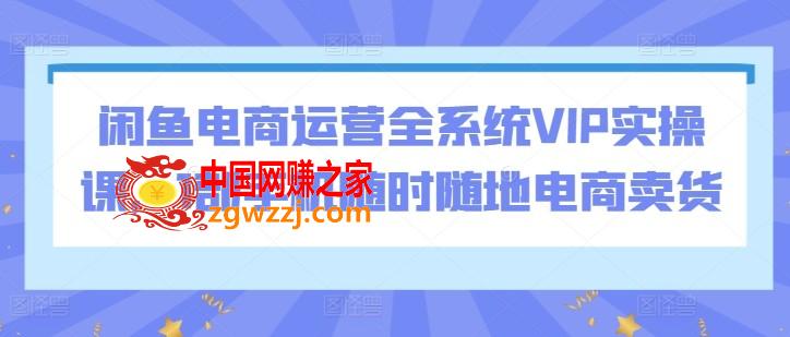 闲鱼电商运营全系统VIP实操课，1部手机随时随地电商卖货