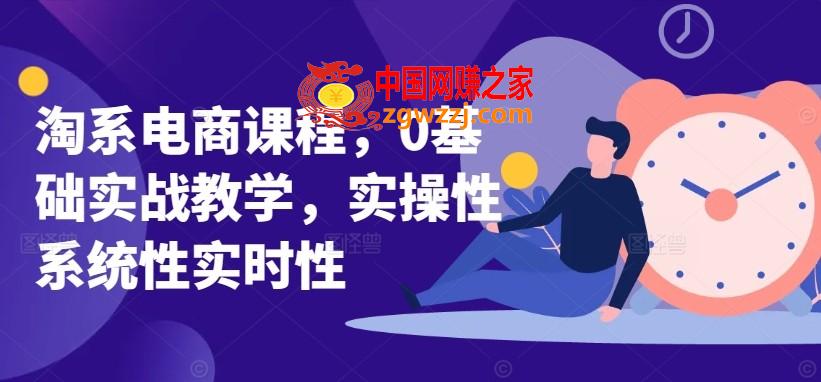 淘系电商课程，0基础实战教学，实操性系统性实时性