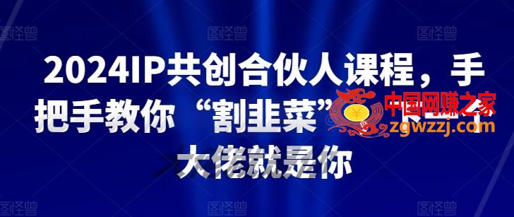 2024IP共创合伙人课程，手把手教你“割韭菜”，下一个大佬就是你,2024IP共创合伙人课程，手把手教你“割韭菜”，下一个大佬就是你,.mp4,合伙人,第1张