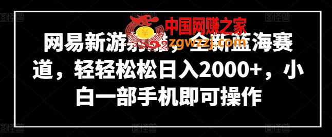 网易新游射雕，全新蓝海赛道，轻轻松松日入2000+，小白一部手机即可操作【揭秘】