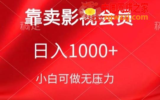 靠卖影视会员，日入1000+，落地保姆级教程，新手可学【揭秘】