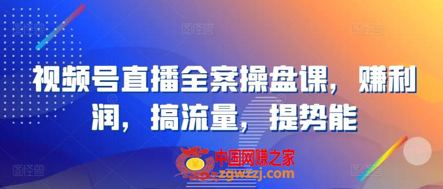 视频号直播全案操盘课，赚利润，搞流量，提势能,视频号直播全案操盘课，赚利润，搞流量，提势能,直播,视频,私域,第1张