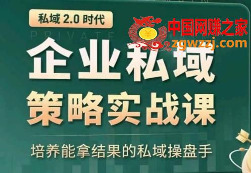 私域2.0：企业私域策略实战课，培养能拿结果的私域操盘手