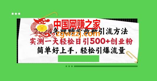 2024年视频号最新引流方法，实测一天轻松日引100+创业粉，简单好上手，轻松引爆流量【揭秘】