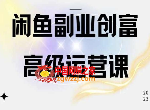 闲鱼电商运营高级课程，一部手机学会闲鱼开店赚钱