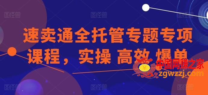速卖通全托管专题专项课程，实操 高效 爆单