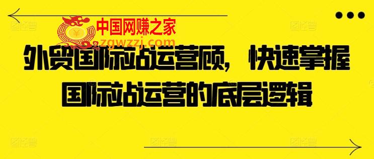 外贸国际站运营顾问，快速掌握国际站运营的底层逻辑