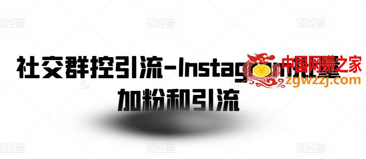 社交群控引流-Instagram批量加粉和引流