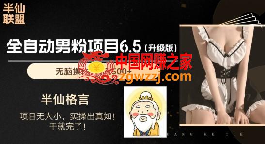 男粉项目6.5升级版，全自动男粉项目，日收入1K+【揭秘】