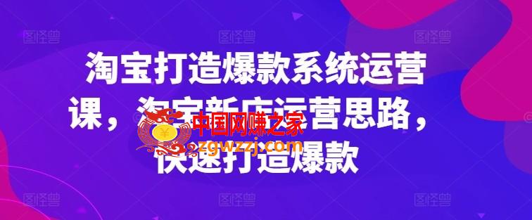 淘宝打造爆款系统运营课，淘宝新店运营思路，快速打造爆款